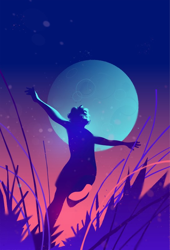 Running Toward Moon