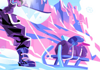 Before the Descent — illustration by Hurca! shown in a sample editorial layout