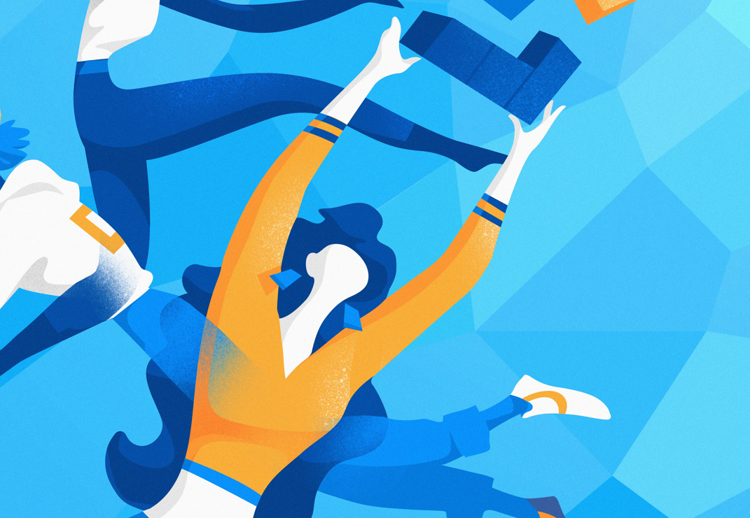 Within Reach — illustration by Hurca! shown in a sample editorial layout