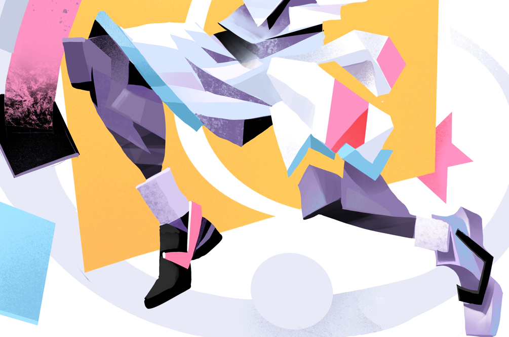 Ring Attack — illustration by Hurca! shown in a sample editorial layout