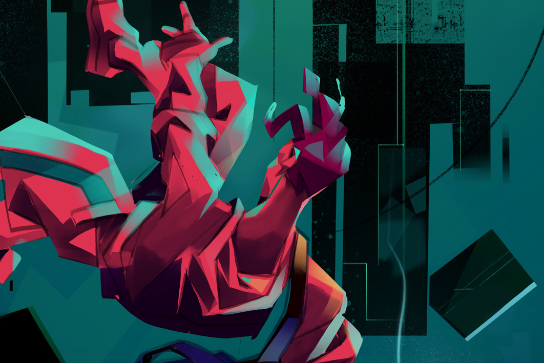 The Abyss — illustration by Hurca! shown in a sample editorial layout