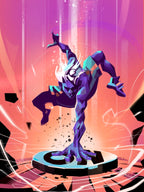 The Switch — illustration by Hurca!: A figure throws itself into an acrobatic leap to strike a large button marked ON.