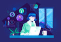 Curating Online Connections digital illustration