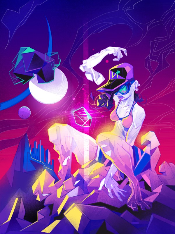 Mystical Moon digital illustration